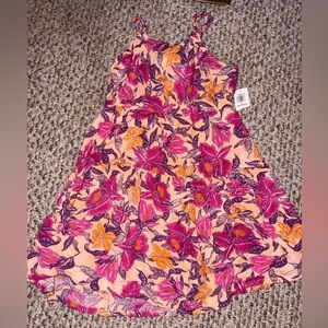 Toddler Vibrant Floral Dress with Purple and Orange. NWT